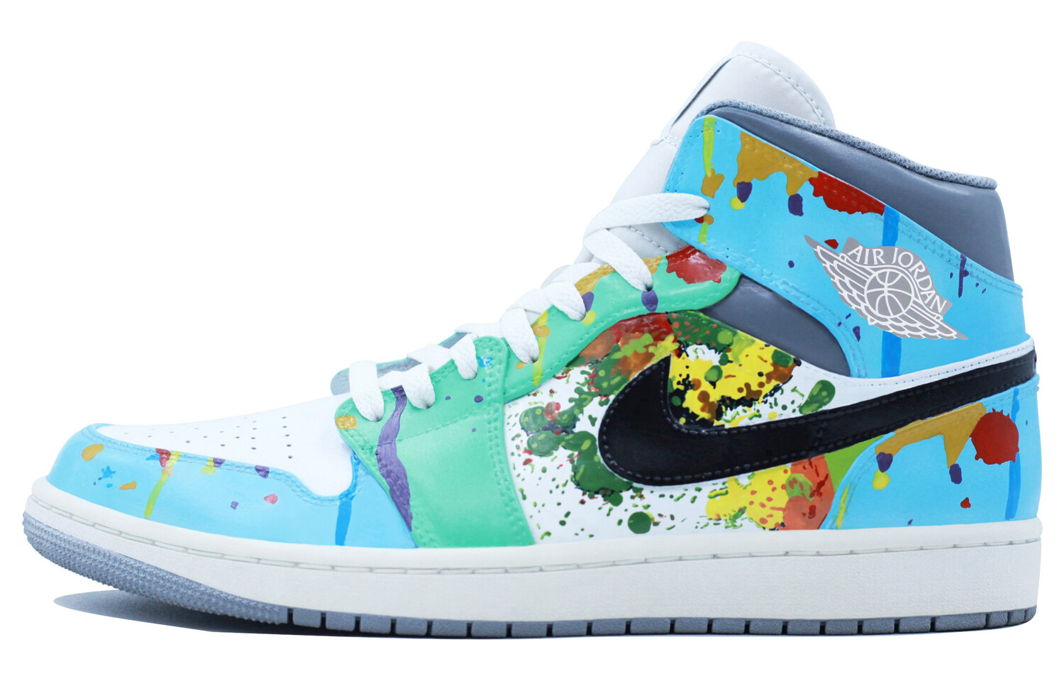 

Кроссовки Air Jordan 1 Vintage Basketball Shoes Women's Mid-top Blue/White, голубой, Синий, Кроссовки Air Jordan 1 Vintage Basketball Shoes Women's Mid-top Blue/White, голубой