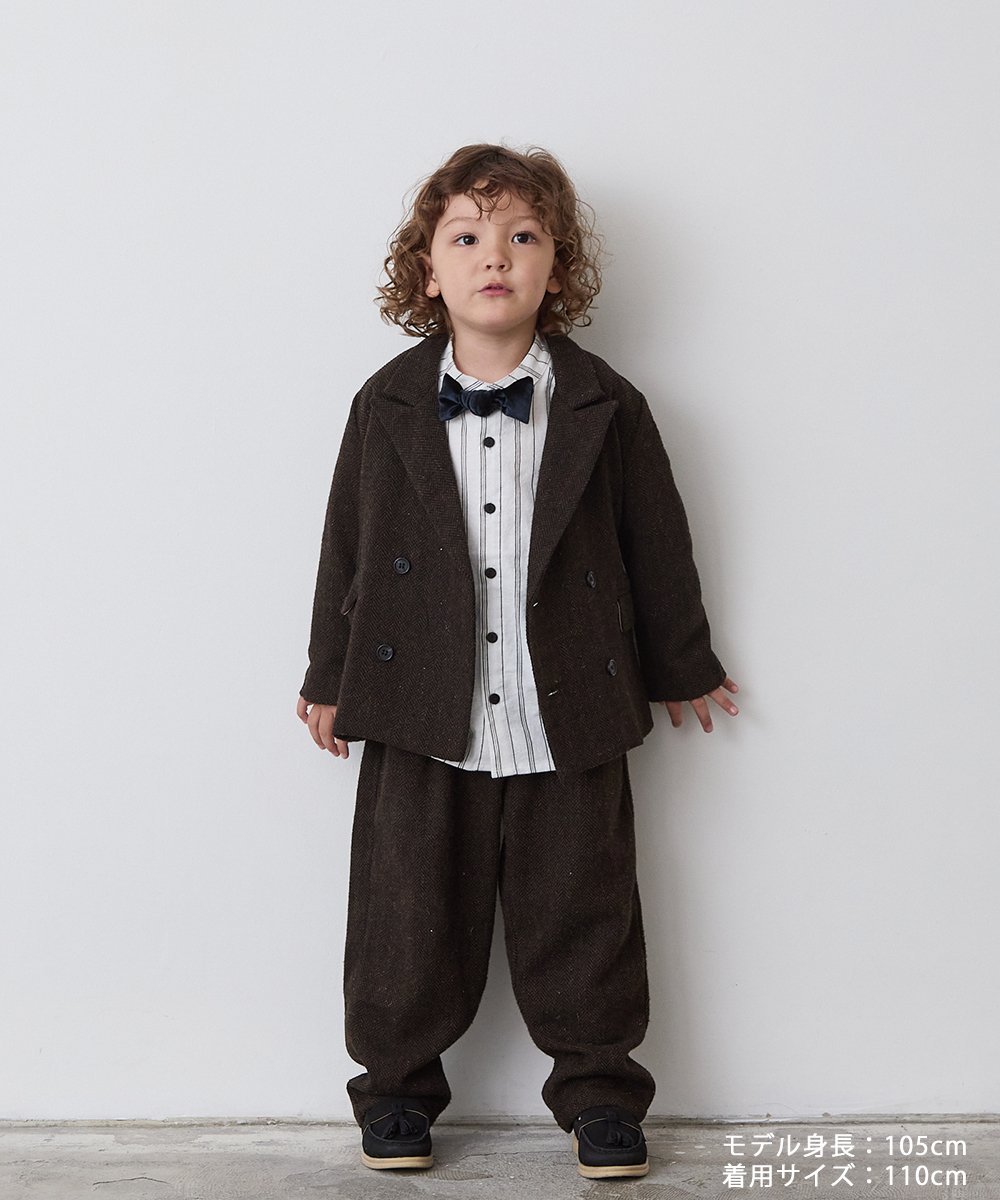 Двубортный костюм в ёлочку Riziere, Brown