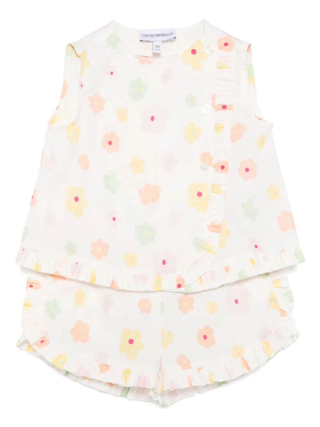 

Emporio Armani Kids спортивный костюм с цветочным принтом, белый