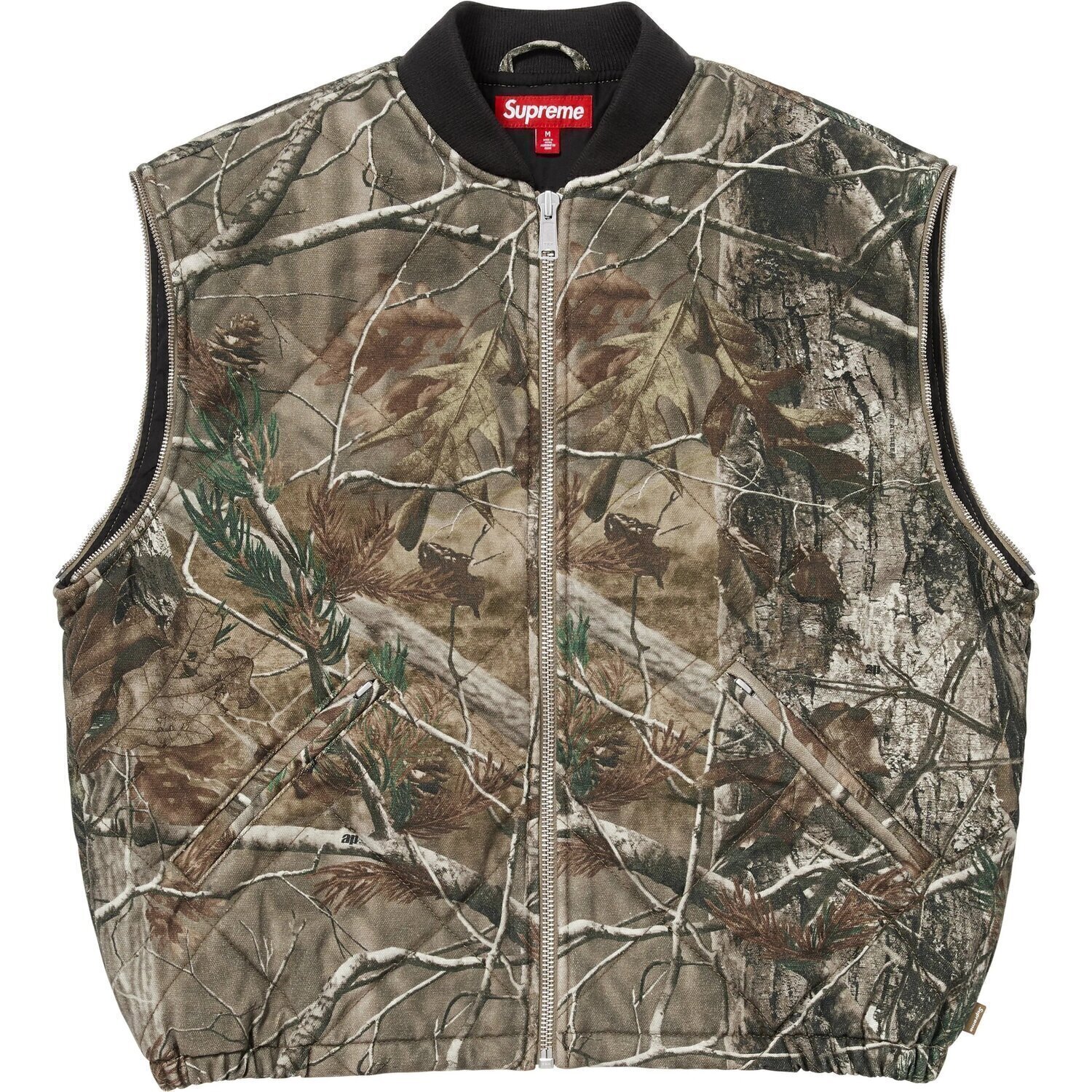 Supreme Куртка-бомбер стёганая с отстёгивающимися рукавами унисекс, Khaki Camouflage/Realtree® AP Camo — фото 4