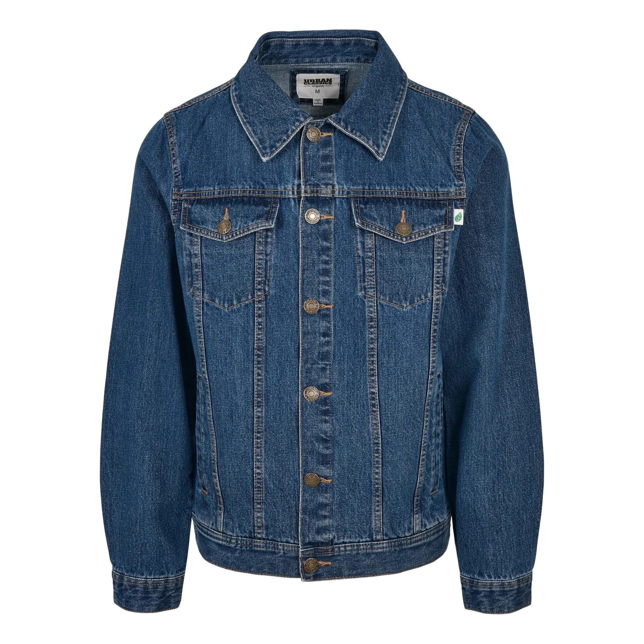 

Джинсовая куртка URBAN CLASSICS " Urban Classics Men's Organic Basic Denim Jacket" (1 шт.), без капюшона, цвет Midindigo Washed