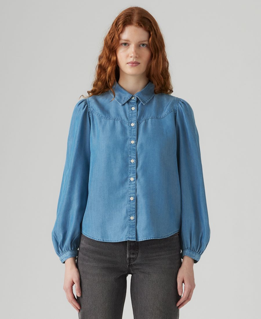 

Женская рубашка Journey Western Point с воротником-стойкой Levi's, Blue