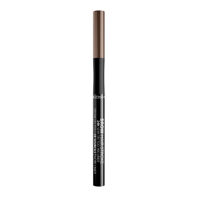 

Карандаш для бровей с волосками Gosh, цвет 002 grey brown, 1 мл