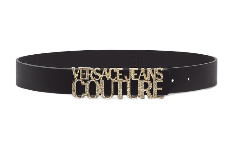 

VERSACE JEANS COUTURE Кожаный женский ремень черный, Black