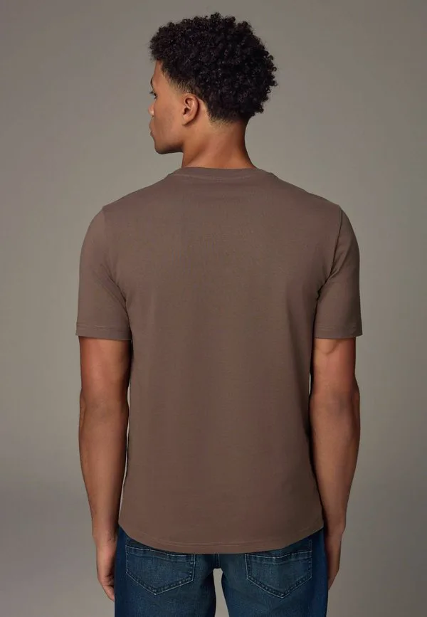 Базовая футболка с круглым вырезом Next, Neutral Brown — фото 3