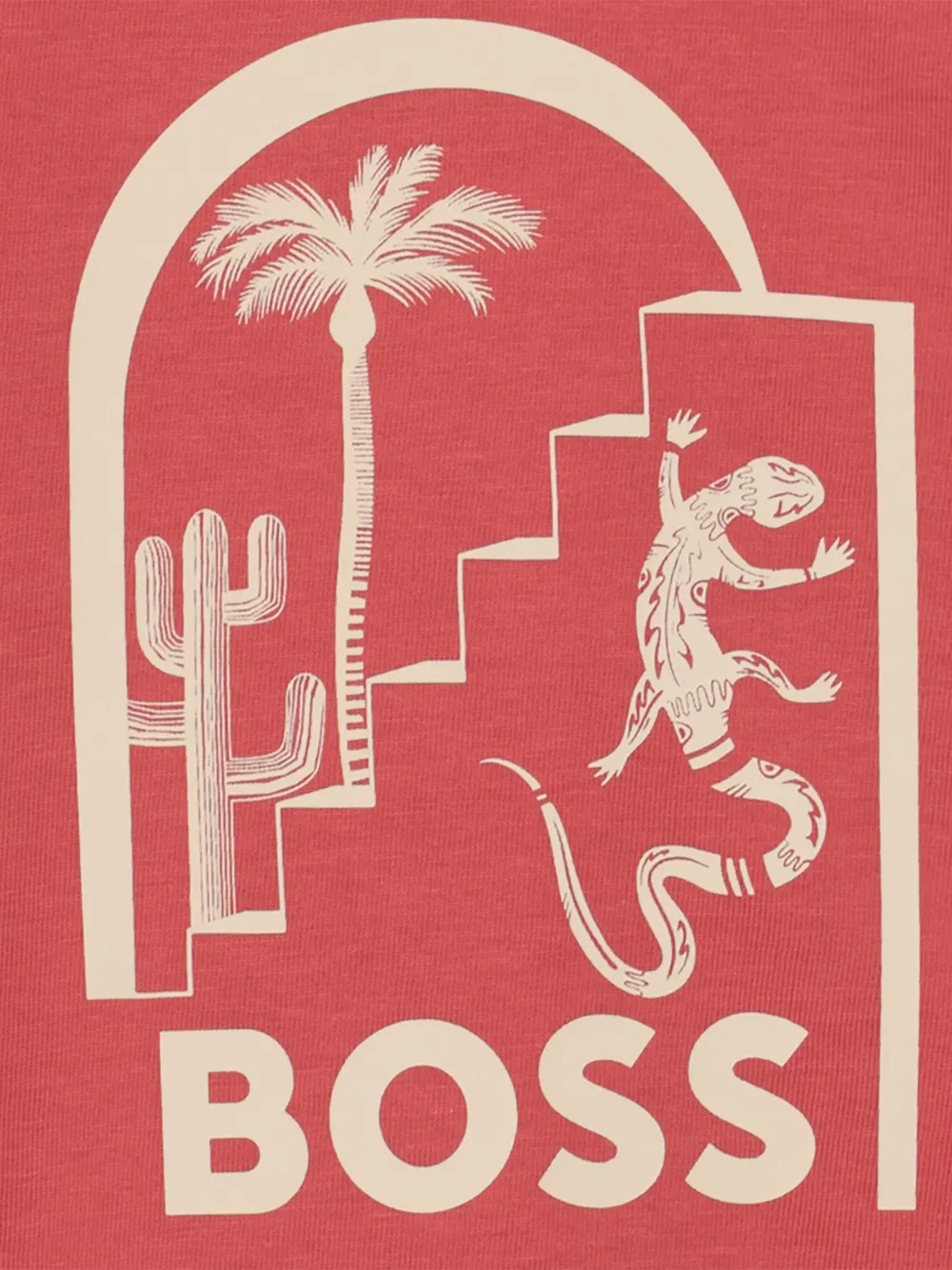 Футболка с графичным принтом Boss Kidswear, красный — фото 3