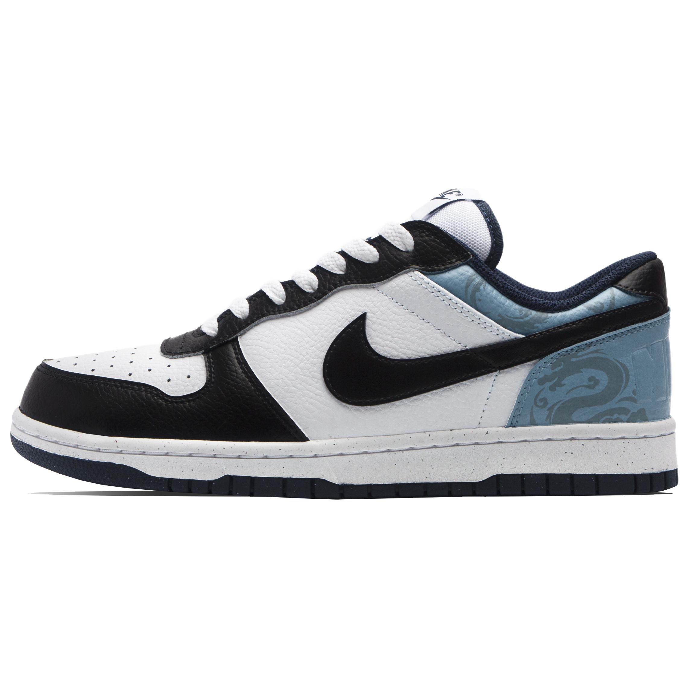 Nike Большие мужские скейтбордские кроссовки low top белые синие — фото 3