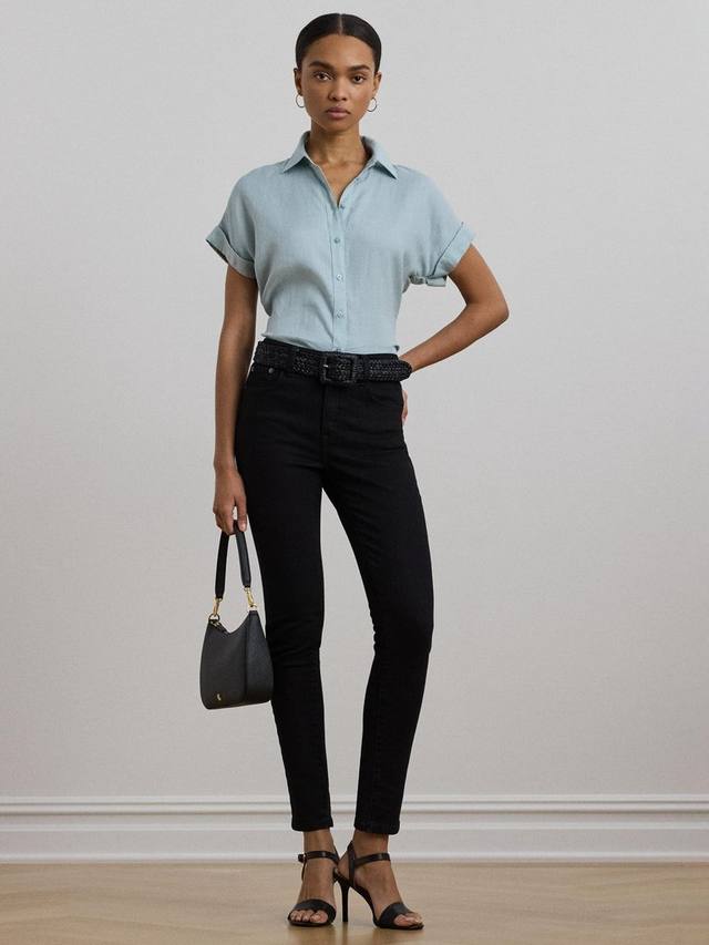 

Льняная рубашка broono с коротким рукавом Ralph Lauren, цвет Aqua Pearl
