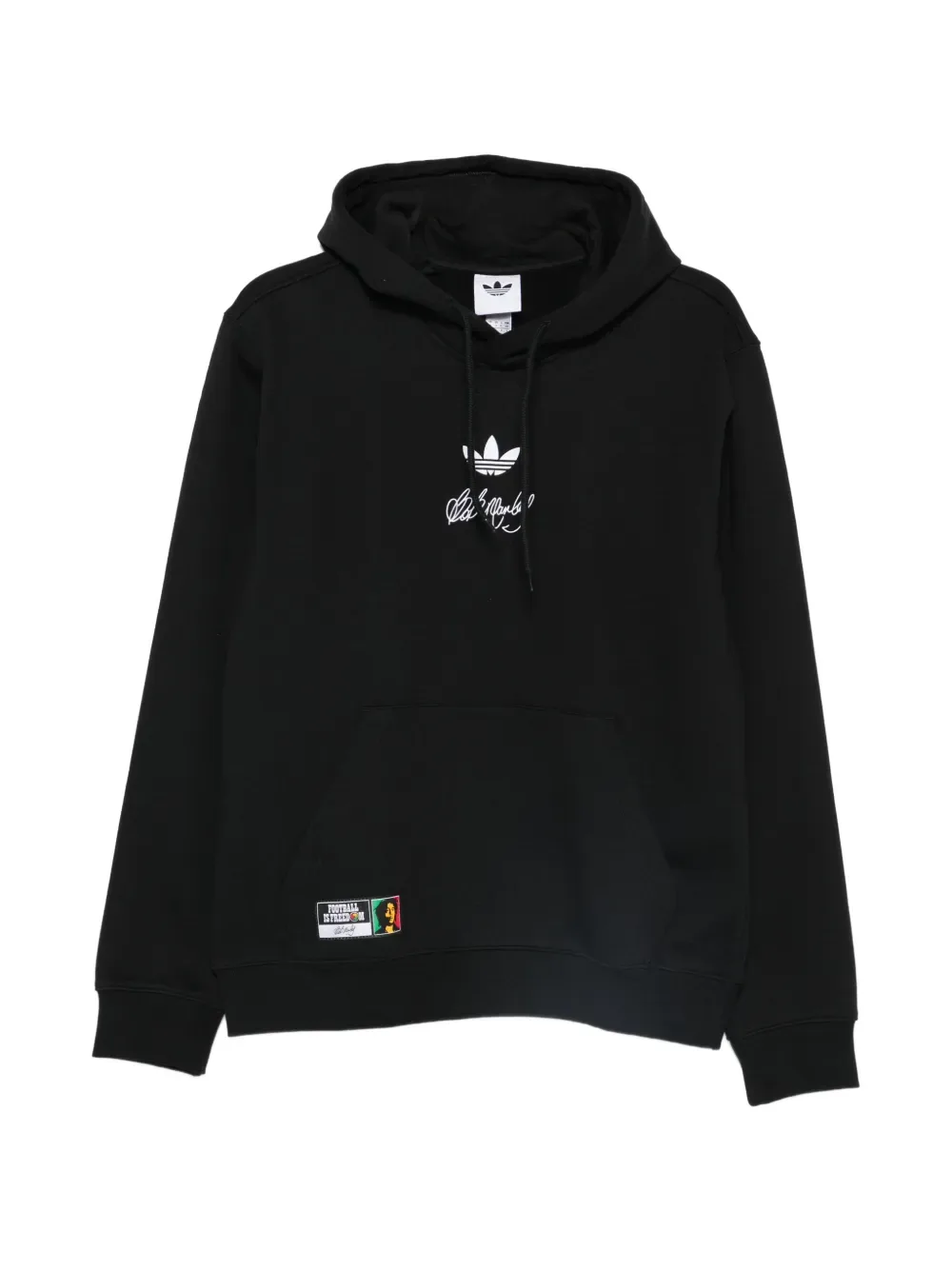 Худи с капюшоном и логотипом Adidas, черный