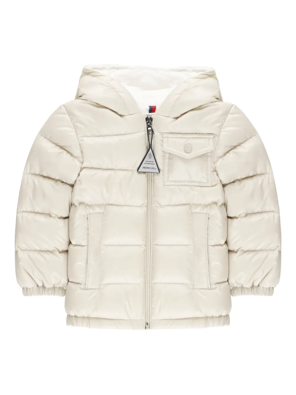 

Стеганая куртка с капюшоном Moncler Enfant, белый