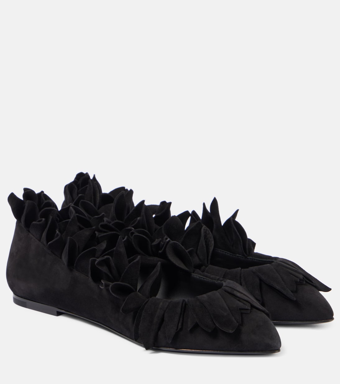 Замшевые балетки Petal Alaïa, Noir