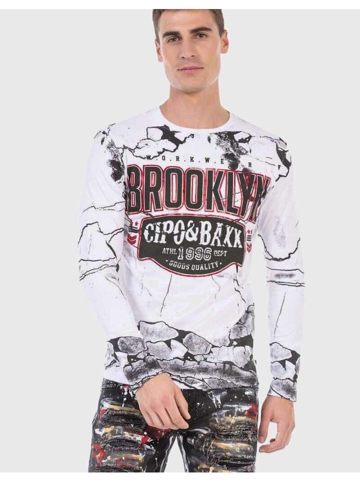 

Функциональный лонгслив Cipo & Baxx, белый