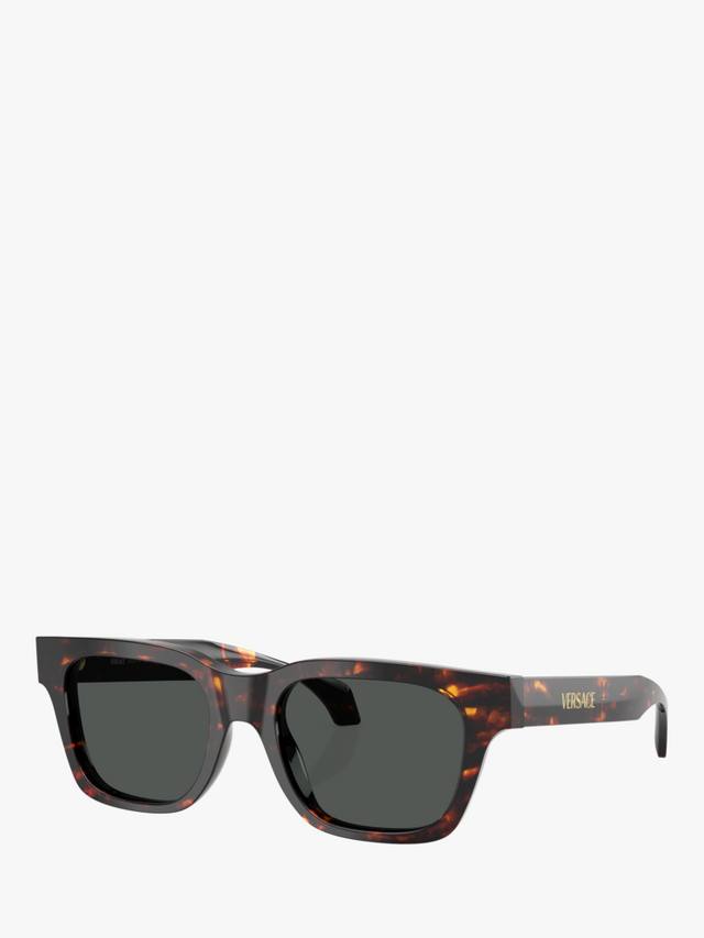 

Мужские квадратные солнцезащитные очки ve4486 Versace, цвет Havana/Grey