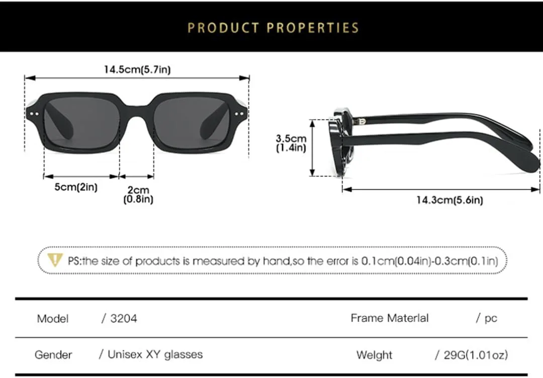 

Модные маленькие прямоугольные мужские солнцезащитные очки в стиле ретро с заклепками, солнцезащитные очки UV400 для женщин с градиентным покрытием VFDHN, 3204-c2