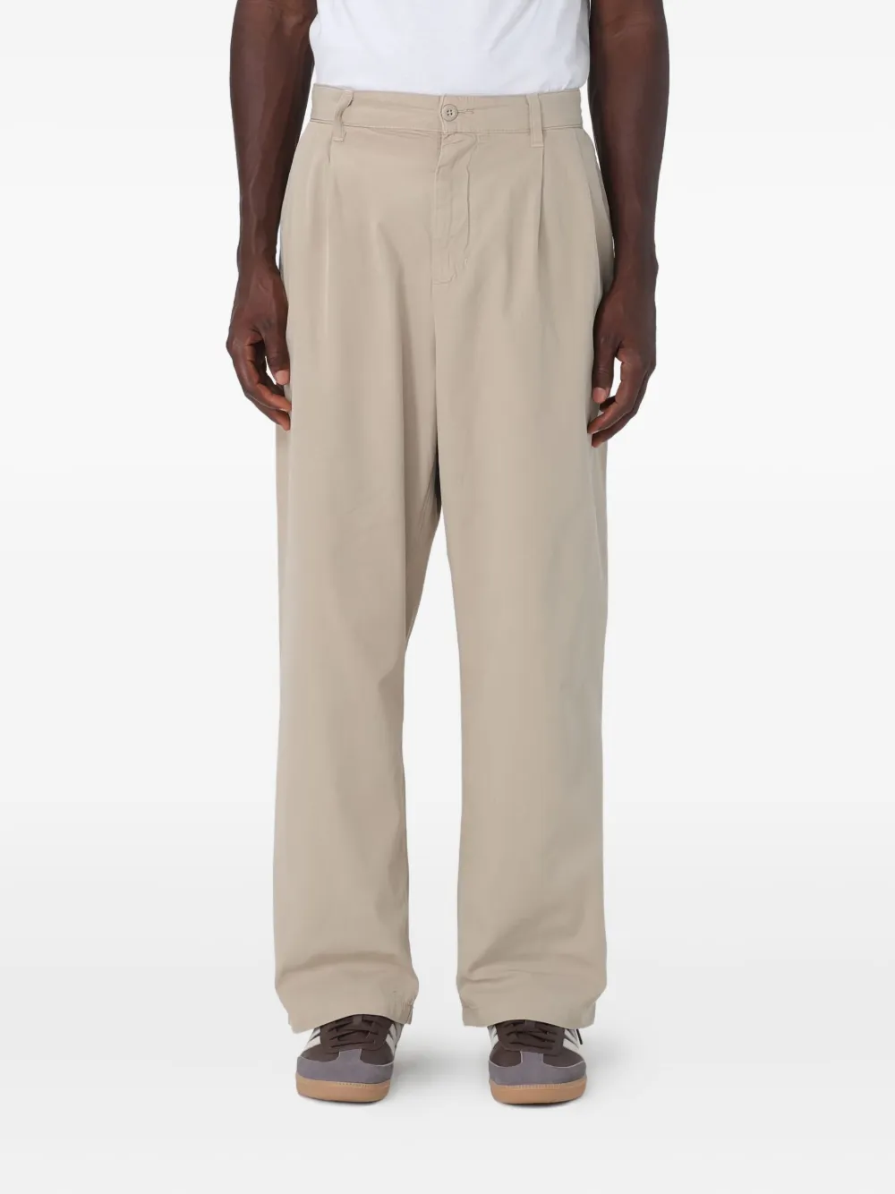 

Плиссированные хлопковые брюки CARHARTT WIP, нейтральный