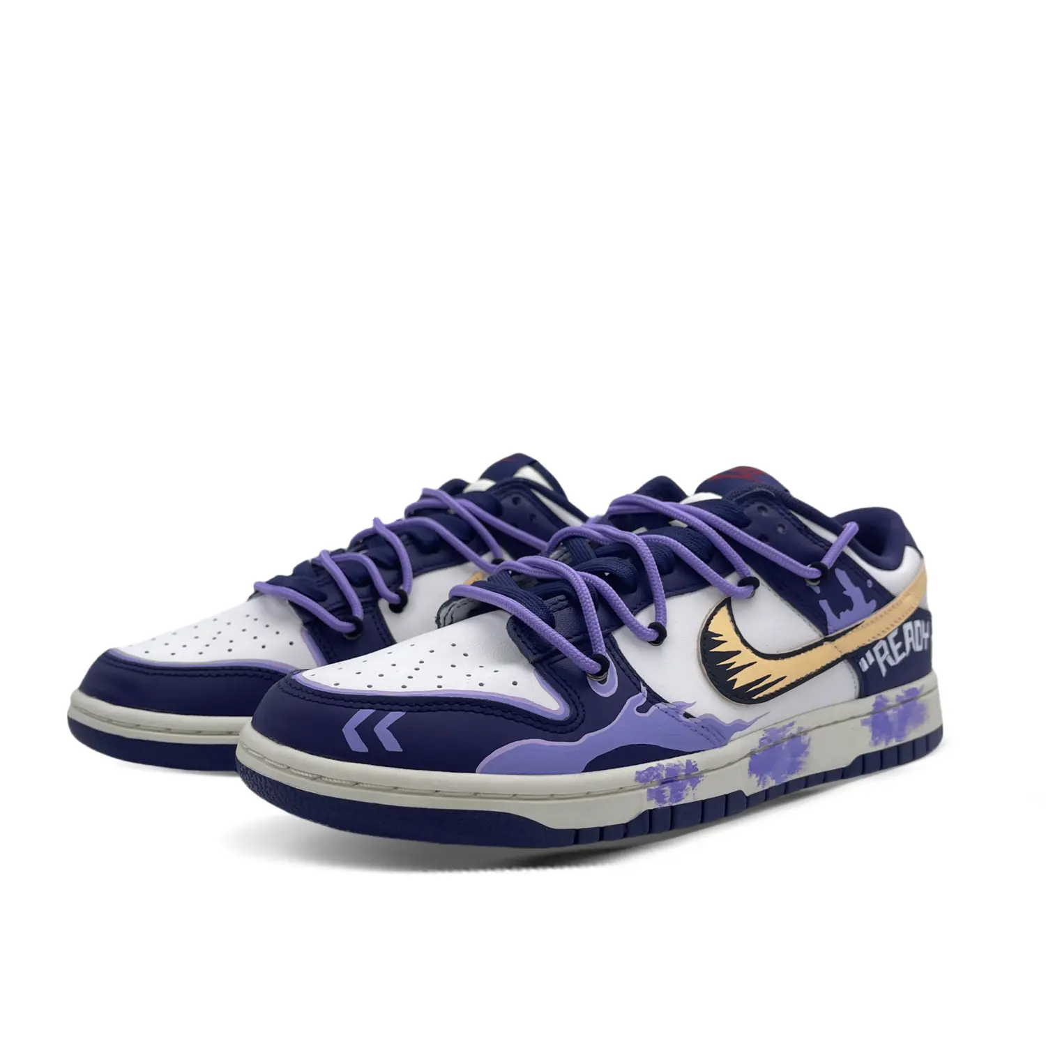 

Кроссовки Nike Dunk Skateboarding Shoes Men Low-top Blue-violet, синий