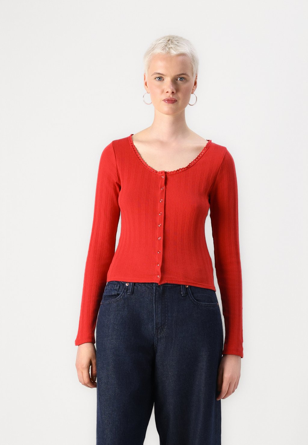 

Кардиган POINTELLE SCOOP CARDI GAP, красный