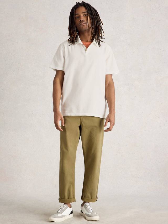 

Органическая хлопковая поло с коротким рукавом Regular Fit от Anderby White Stuff, Natural White