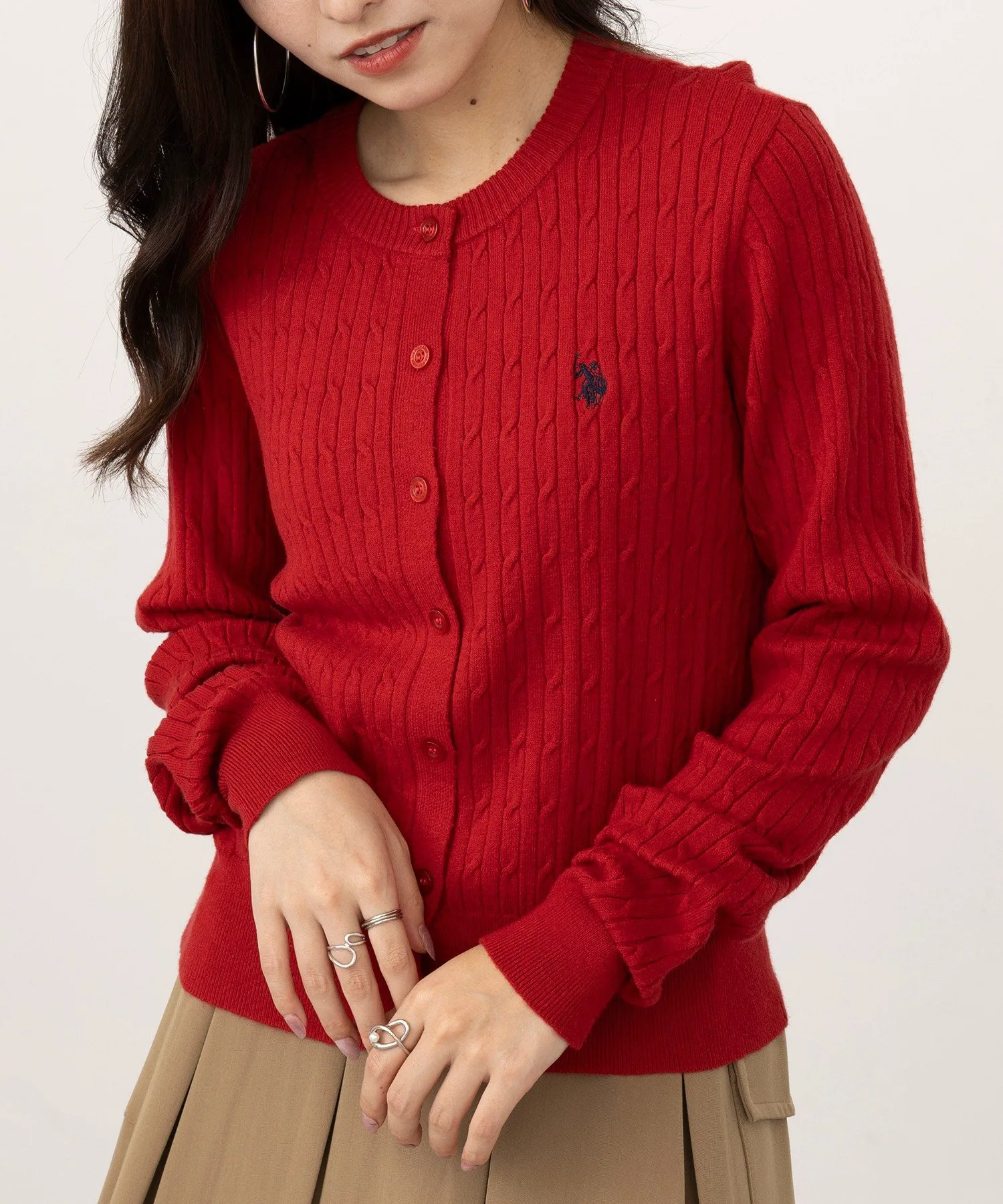 Кардиган мини-кросса с вышитым логотипом US POLO ASSN./One-Point Logo Pony. U.S. Polo Assn., WIN — фото 2