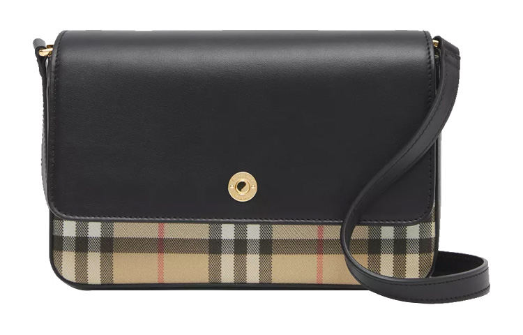 

Burberry Винтажная мини-сумка для заметок в клетку и с кожаными деталями архивная бежевый/черный