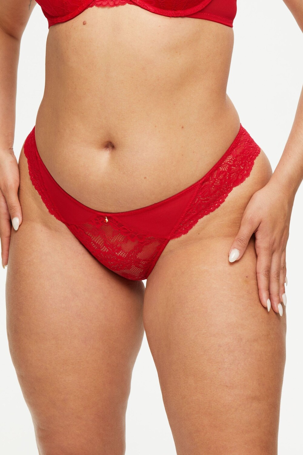 

Бразильские сексуальные трусики с кружевом Ann Summers, красный