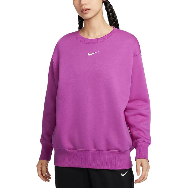 Спортивный оверсайз свитшот Phoenix Fleece женский яркий фуксия Nike, фуксия — фото 3