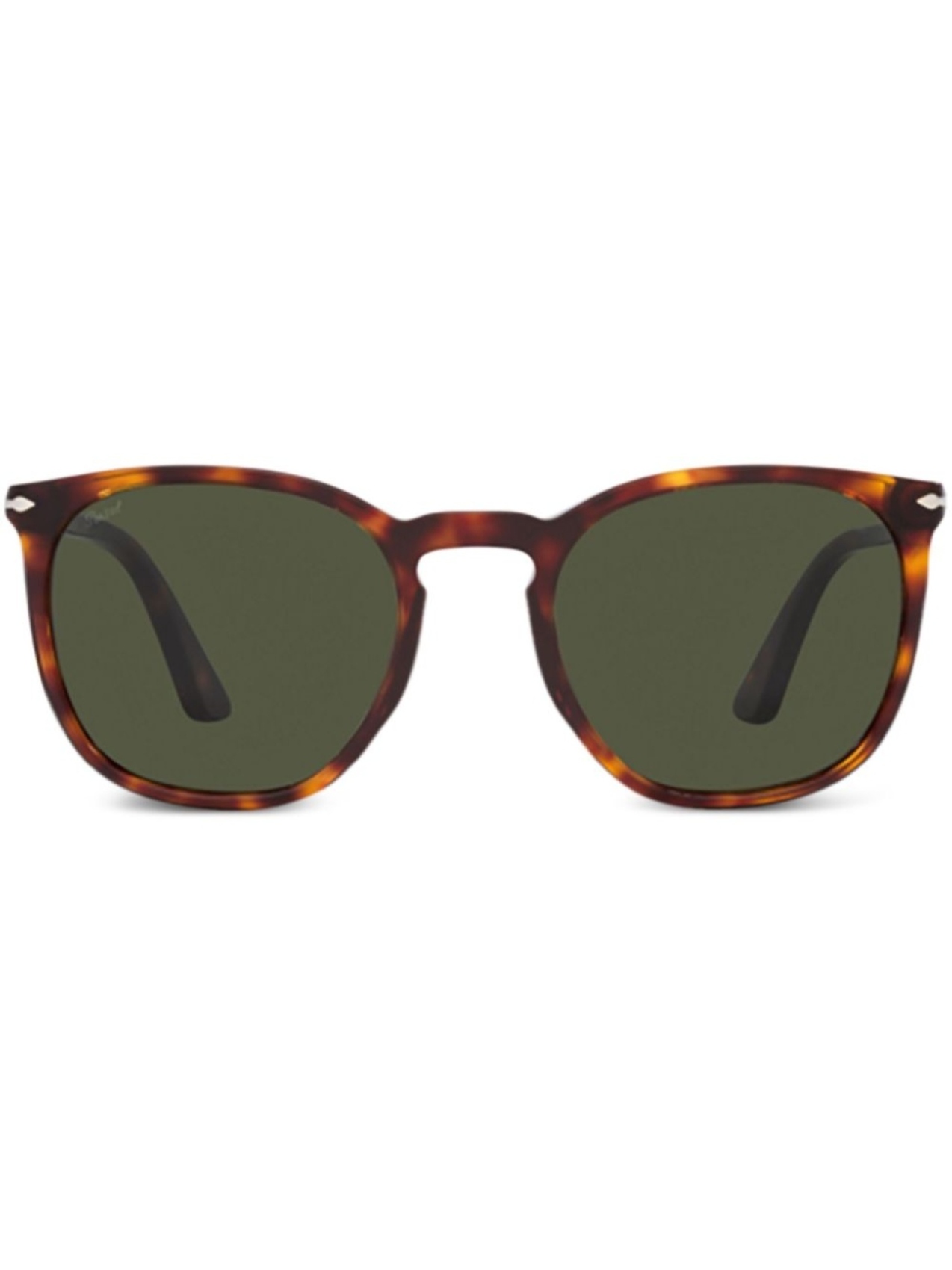 

Persol солнцезащитные очки в круглой оправе, коричневый