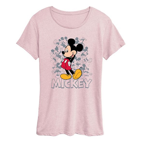 

Женская футболка с принтом Микки Мауса Disney, Heather Pink, Розовый, Женская футболка с принтом Микки Мауса Disney, Heather Pink
