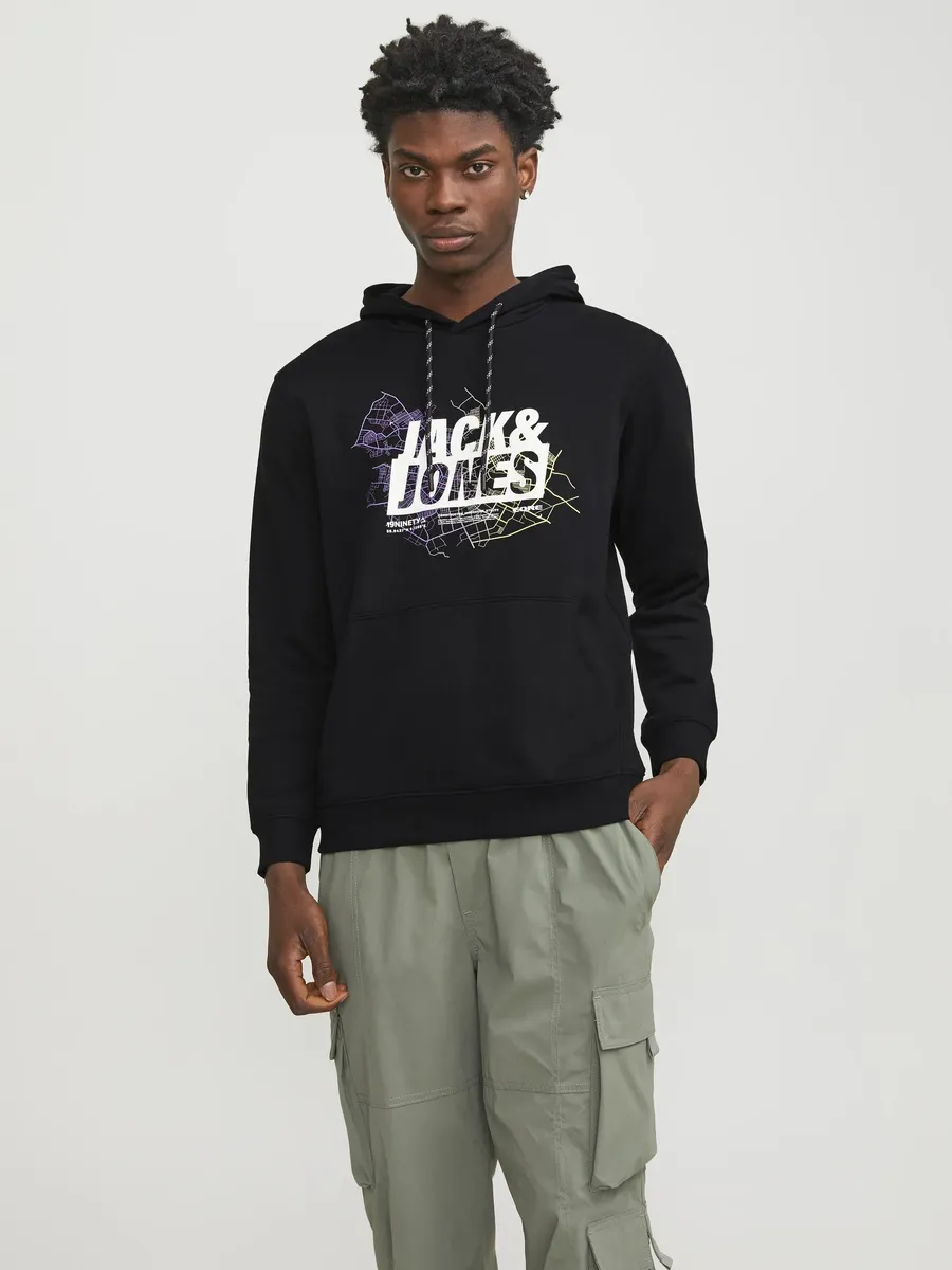 

Толстовка Jack & Jones с капюшоном "JCOMAP LOGO SWEAT HOOD SN", черный