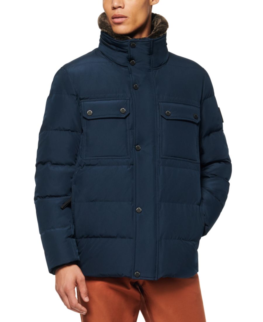 

Мужская стеганая куртка-тракер Godwin со съемной отделкой из искусственного меха Marc New York, Ink