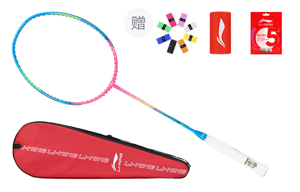 

LINING Storm WS72 карбоновая ракетка для бадминтона, тип контроля универсальный, защита, продвинутый уровень, 675 мм, Blue Pink