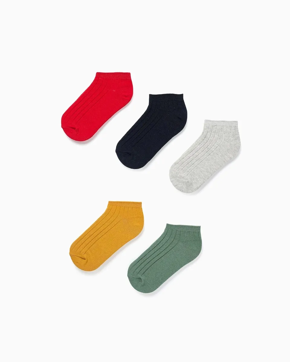 

Набор из 5 детских носков в рубчик и вязаных Zippy, мультиколор