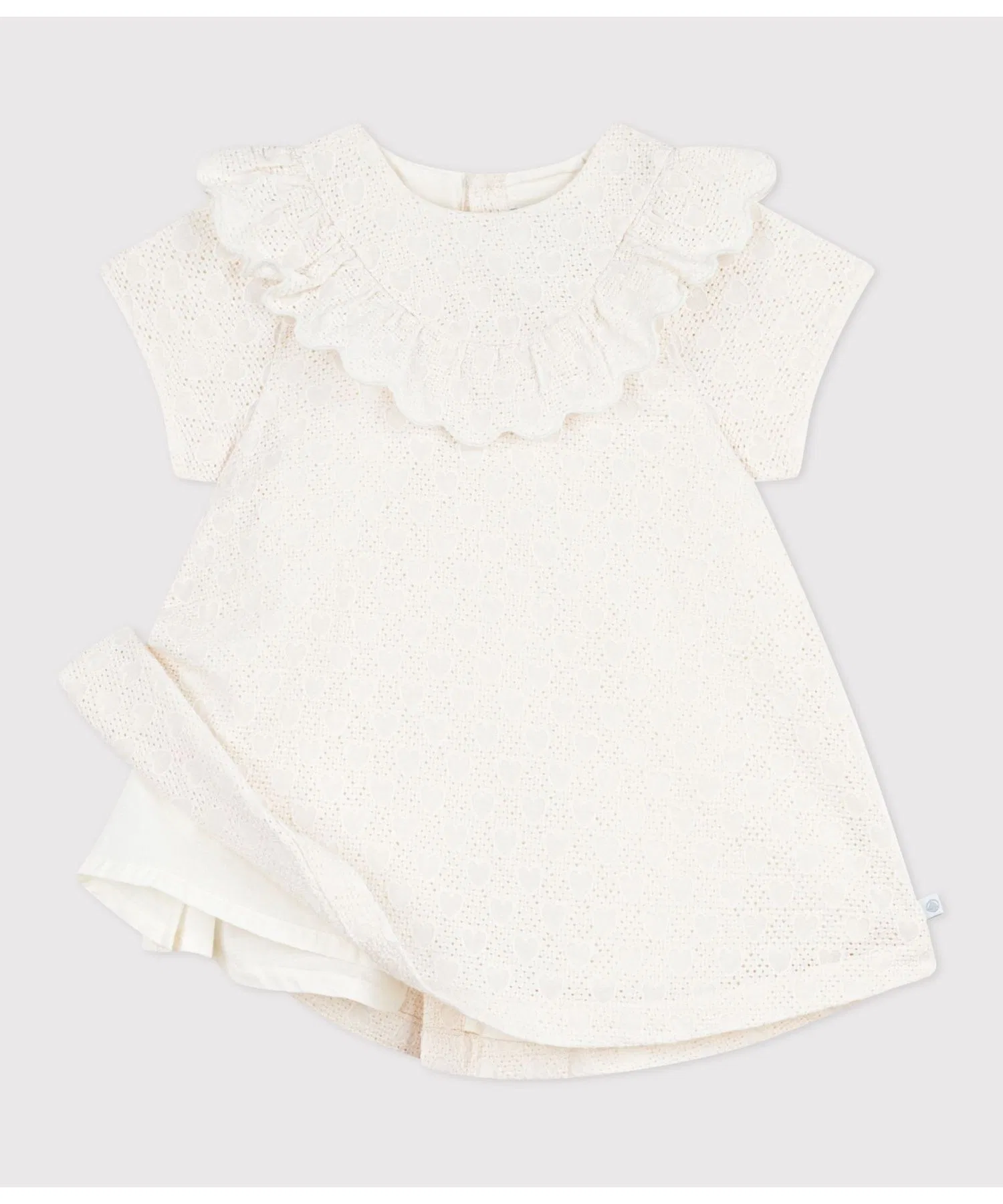 Детское платье PETIT BATEAU с вышивкой сердечками — фото 2