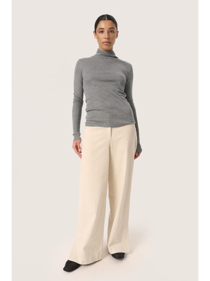 

Рубашка с длинными рукавами SLFauna Slim fit в цвете Серый меланж Soaked in Luxury