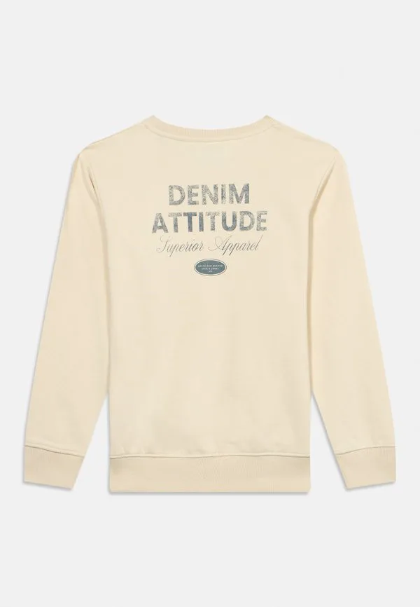 Свитшот с графическим принтом jjedover и круглым вырезом Jack & Jones Junior, Antique White — фото 2