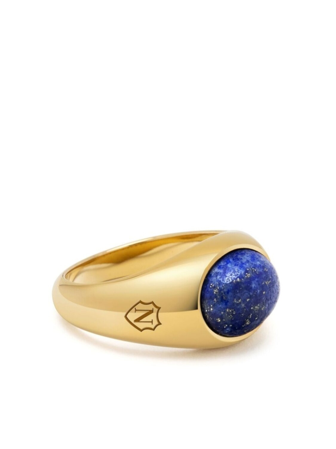 

Перстень с лазуритом и гравировкой Nialaya Jewelry, золотой