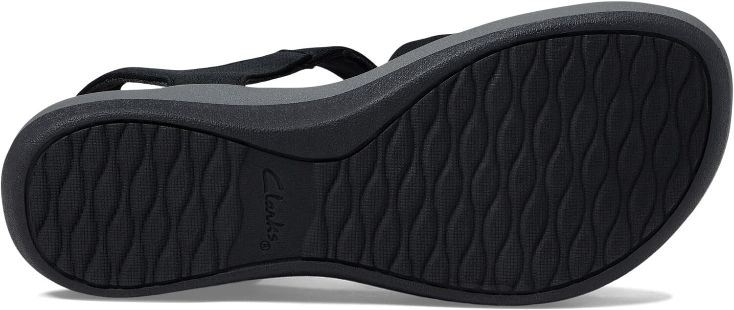 Сандалии на плоской подошве Arla Shore Clarks, цвет Black Textile — фото 3