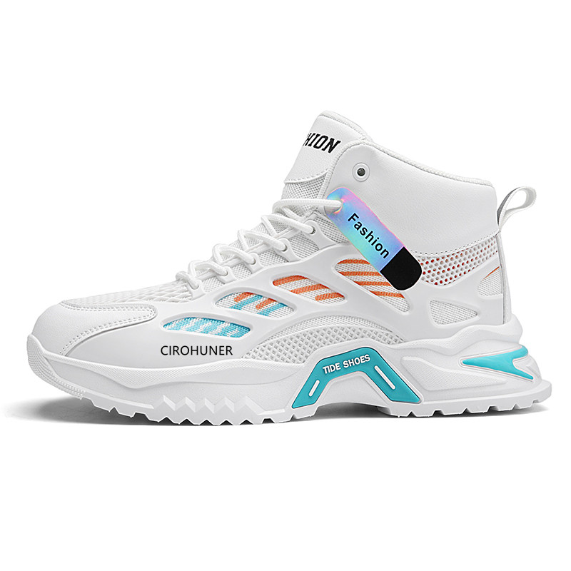 

CIROHUNER Высокие кэжуал кеды мужские белые, цвет White