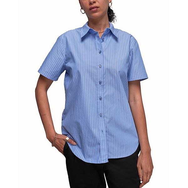 

Классическая рубашка на пуговицах Wildfang, Blue Sky And White