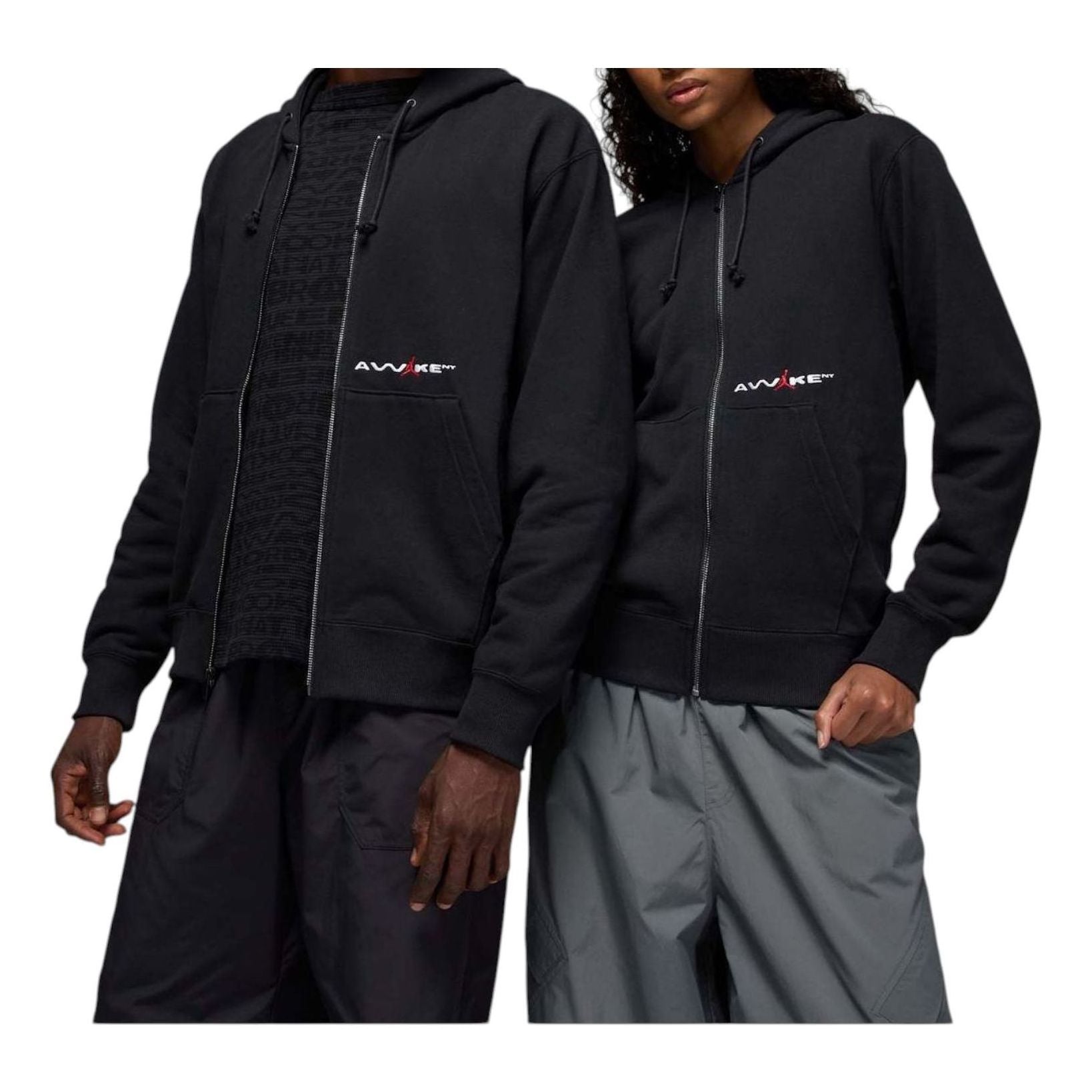 

Худи Air Jordan x Awake NY Full-Zip Fleece Relaxed Fit Hoodie 'Black'