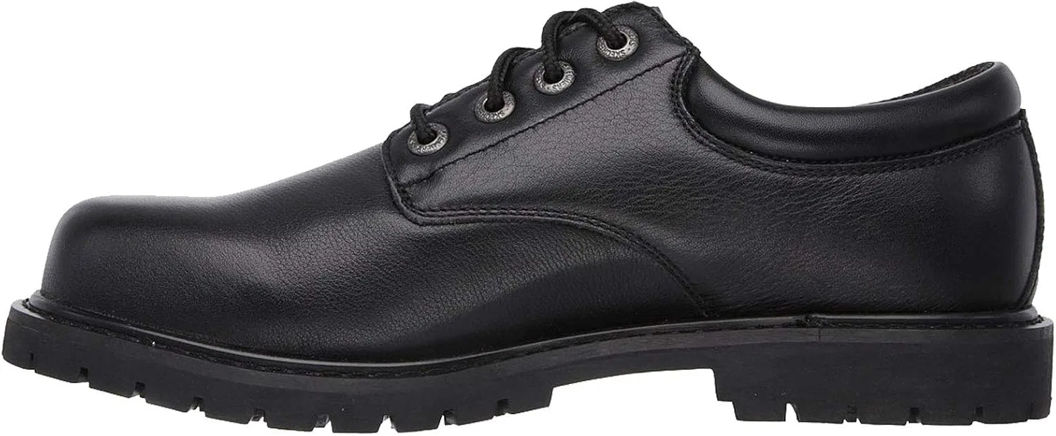Мужские кроссовки Skechers Cottonwood Elks Oxford, Black (Black Leather) — фото 4