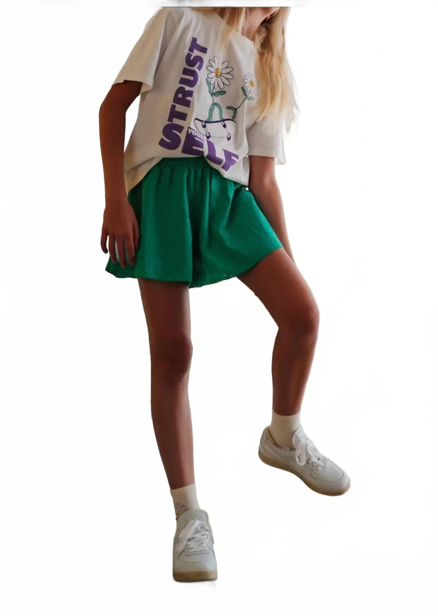Детская органическая футболка Girl's Organic Trust белого цвета Hundred Pieces — фото 4