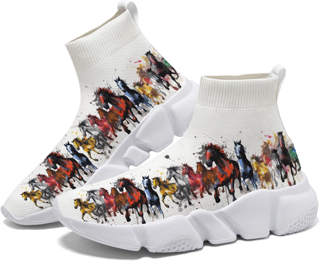 

Мужские теннисные кроссовки противоскользящие для бега, повседневной ходьбы и джоггинга, женские слипоны-носки с рисунком животных Hetios, Animal_02