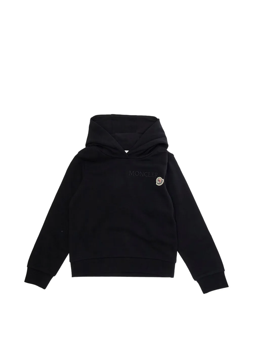

Худи с вышитым логотипом Moncler Enfant, черный
