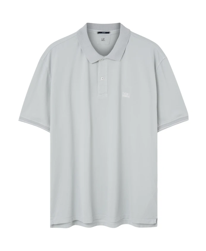 

Синяя рубашка-поло с вышитым логотипом C.P. Company, зеленый