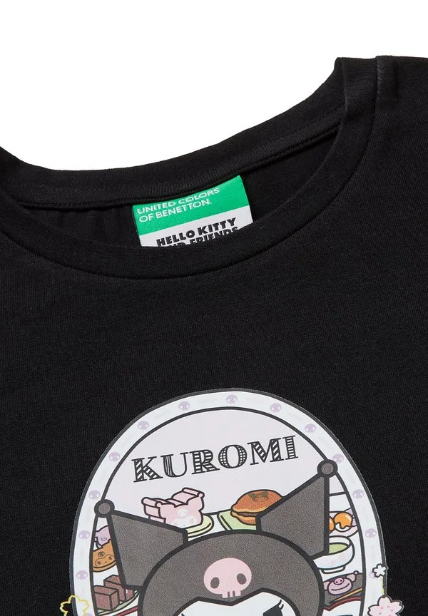 Футболка с принтом hello kitty от kuromi United Colors Of Benetton, Black — фото 3