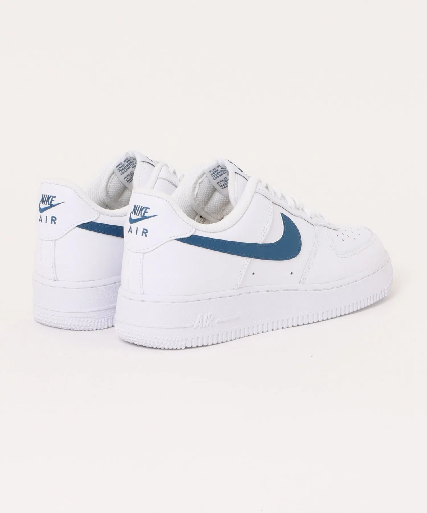 Мужские кроссовки Air Force 1 '07 NIKE кожаные белые — фото 2