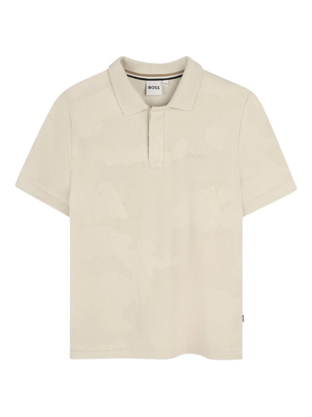 

Жаккардовая рубашка поло BOSS Kidswear, нейтральный