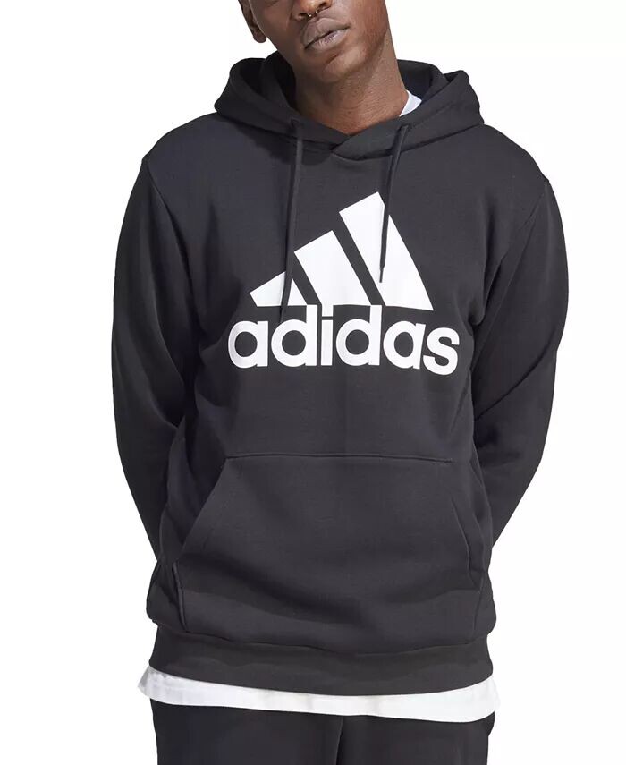 

Мужская флисовая толстовка с большим логотипом Essentials adidas, черный