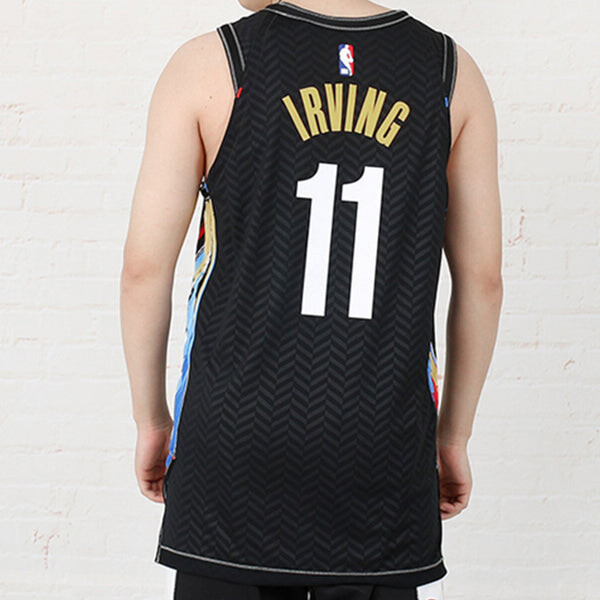 Майка Nike NBA Basketball Sports Jersey Vest AU Player Edition Brooklyn Nets Kyrie Irving 11 Black, черный — фото 4
